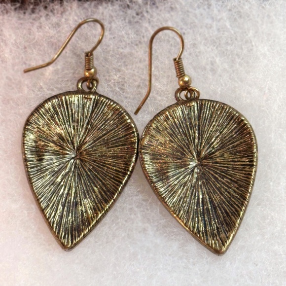 ANTHROPOLOGIE Bronze Glass Beaded Earrings - Picture 3 of 4